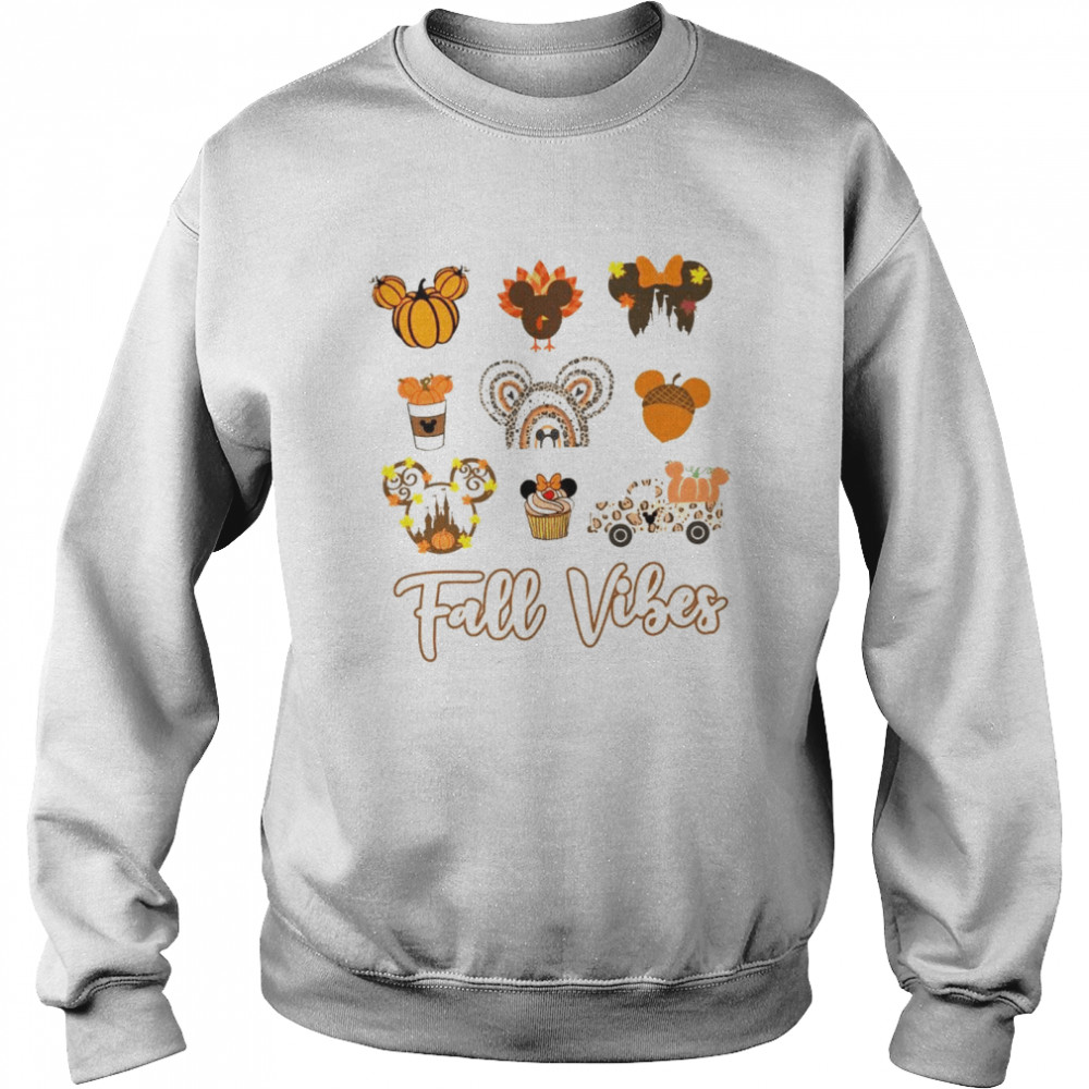 Mickey Mouse Fall vibes pumpkin shirt Unisex Sweatshirt