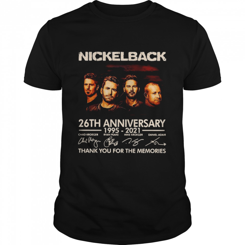 nickelback 1995 2021 thank you for the memories signatures shirt Classic Men's T-shirt