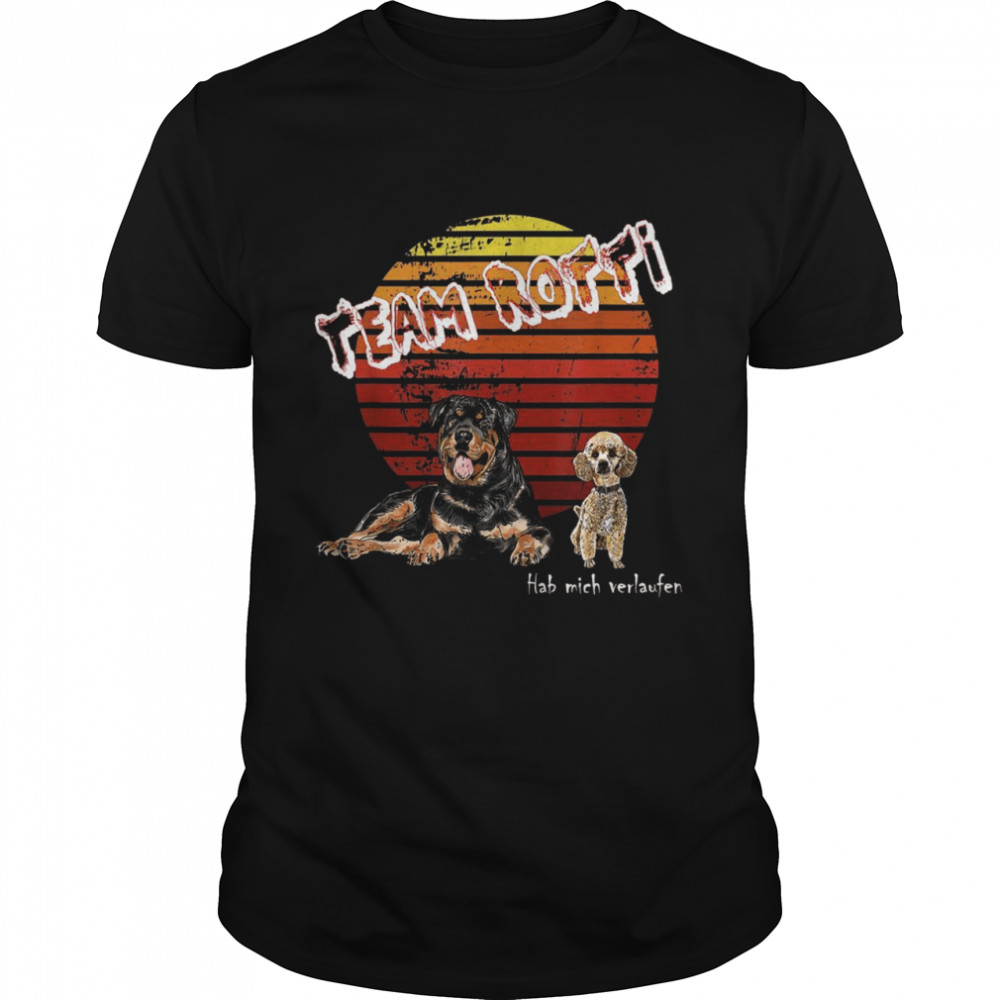 Rottweiler Poodle Vintage Look, Retro Design Shirt