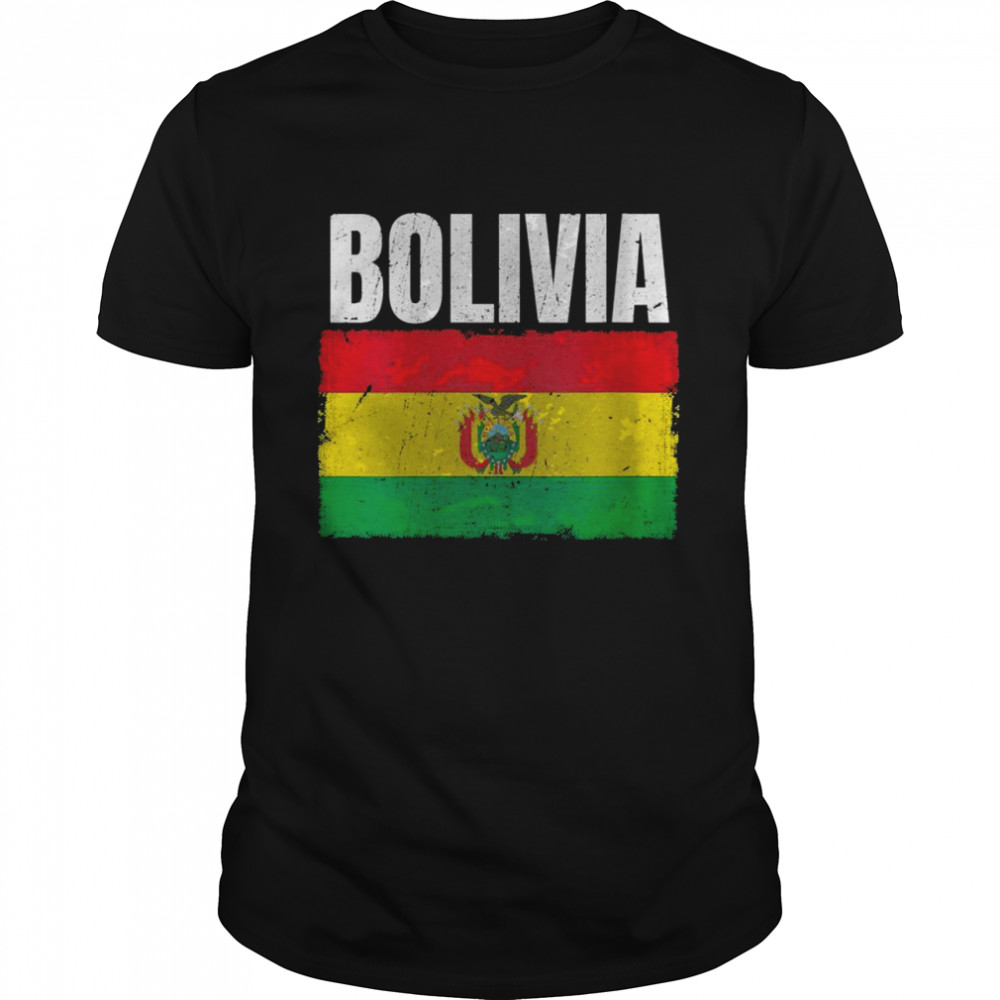 Distressed Bolivia Flag Bolivian Shirt