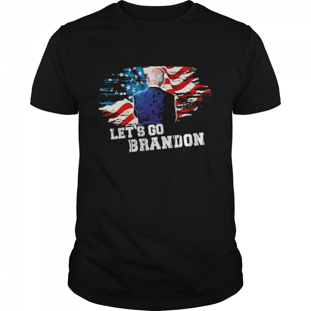 Joe biden lets go brandon american flag shirt Classic Men's T-shirt