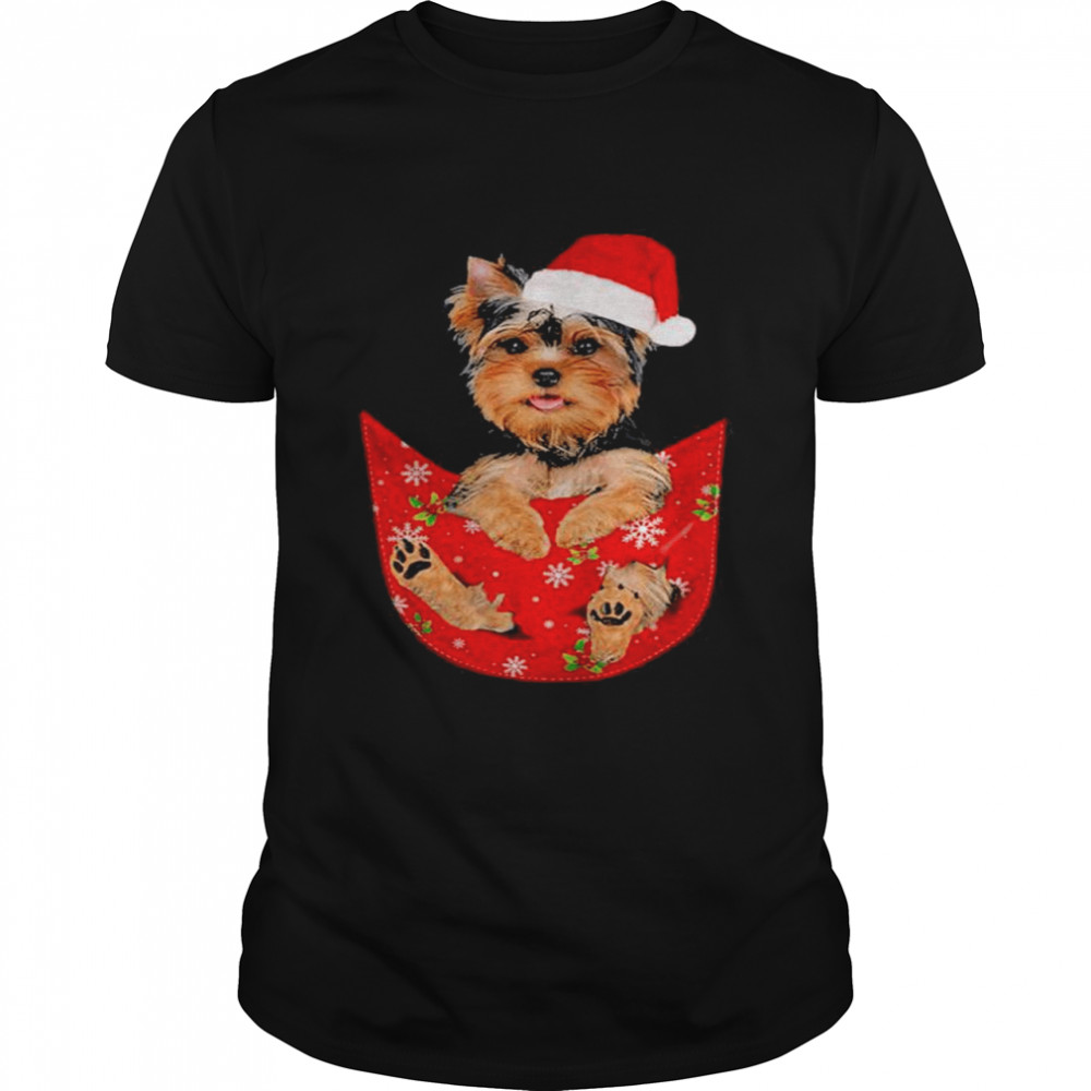 yorkshire terrier claus for christmas shirt Classic Men's T-shirt