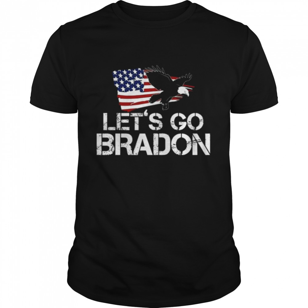 Eagle American flag Impeach 46 Let’s Go Brandon  Classic Men's T-shirt