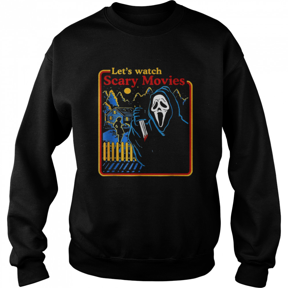 Lets Watch Scary Movies Scream Horror 2021 Halloween  Unisex Sweatshirt