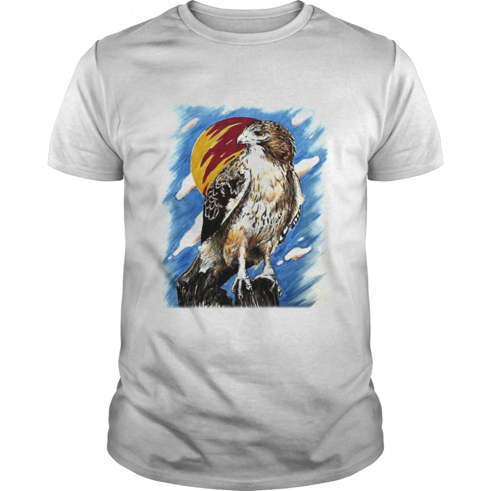 Red Tail Hawk Art T-shirt