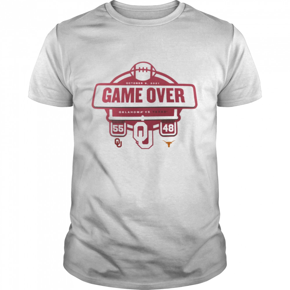 Texas Longhorns Game Over Oklahoma Sooners vs Texas Longhorns 55 48 2021 Football Score T- Classic Men's T-shirt