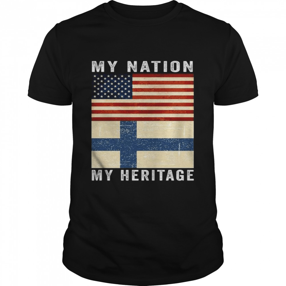 Finnish American Nation Heritage Vertical shirt