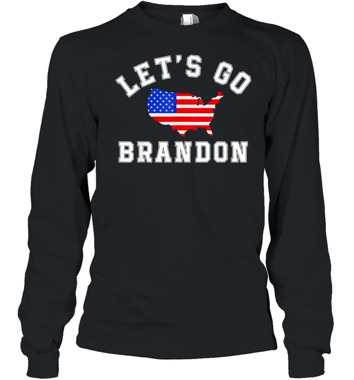 Let’s Go Brandon Conservative Anti Liberal US America Flag T- Long Sleeved T-shirt