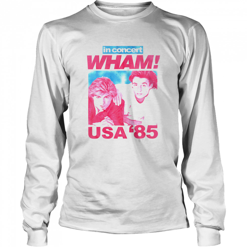 '85 USA Concert Wham T- Long Sleeved T-shirt