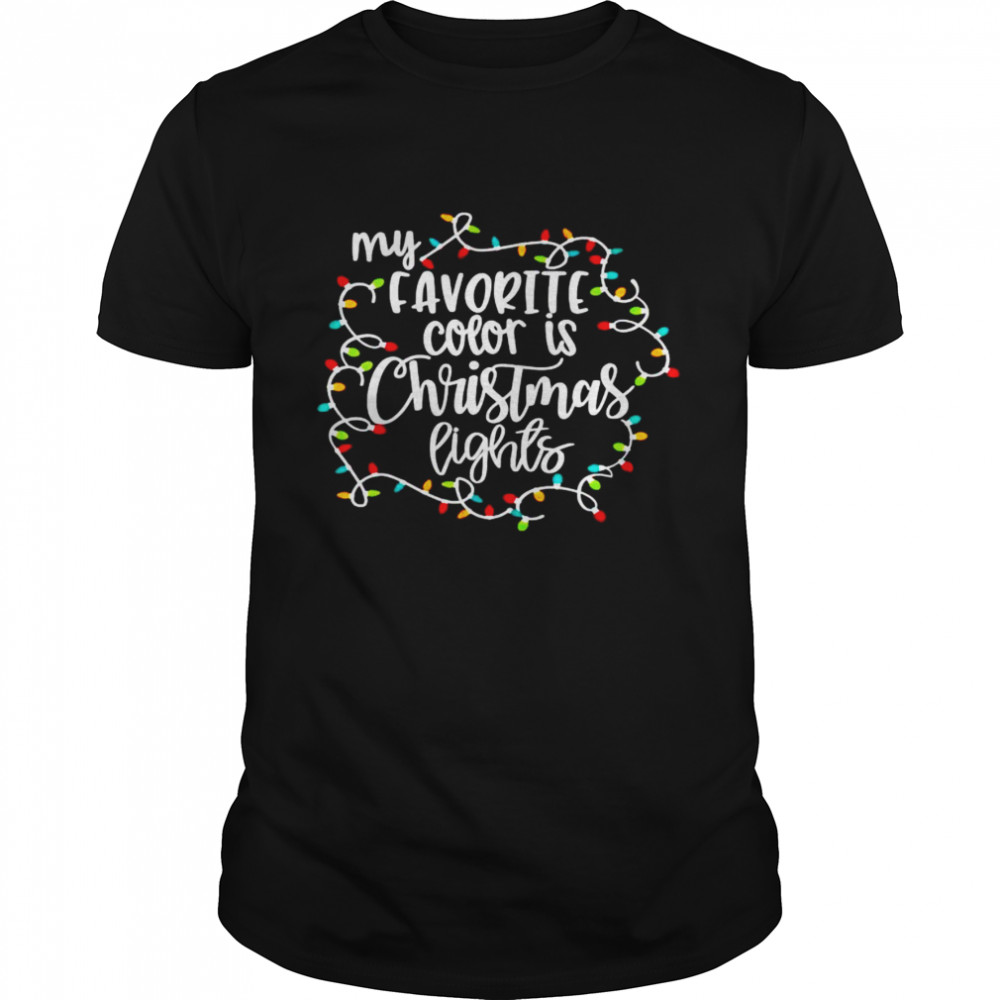 my favourite color is Christmas lights shirt Classic Men's T-shirt