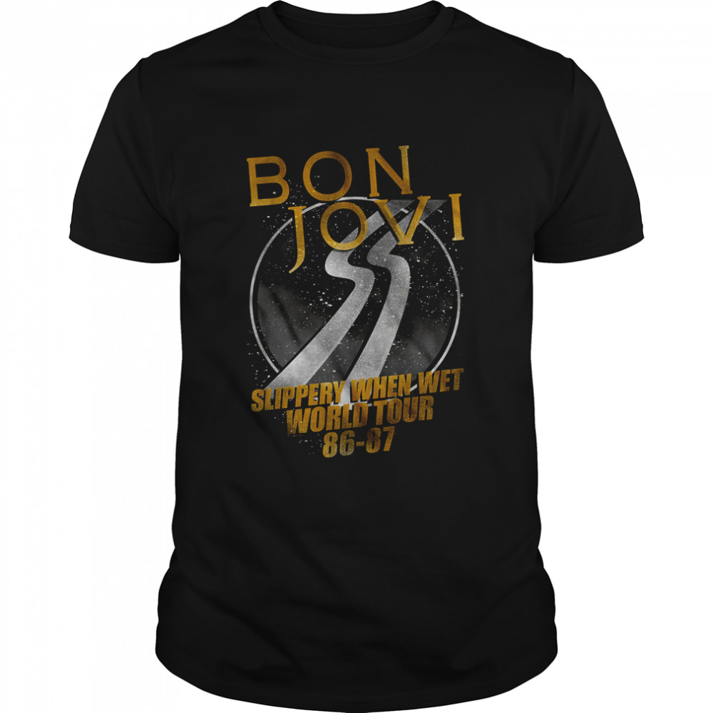 Slippery When Wet World Tour Bon Jovi T- Classic Men's T-shirt