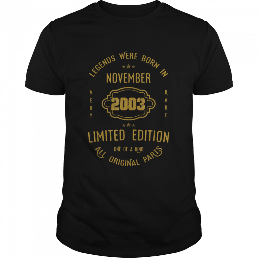Legends Are Born In November 2003 Limited Edition T-Shirt