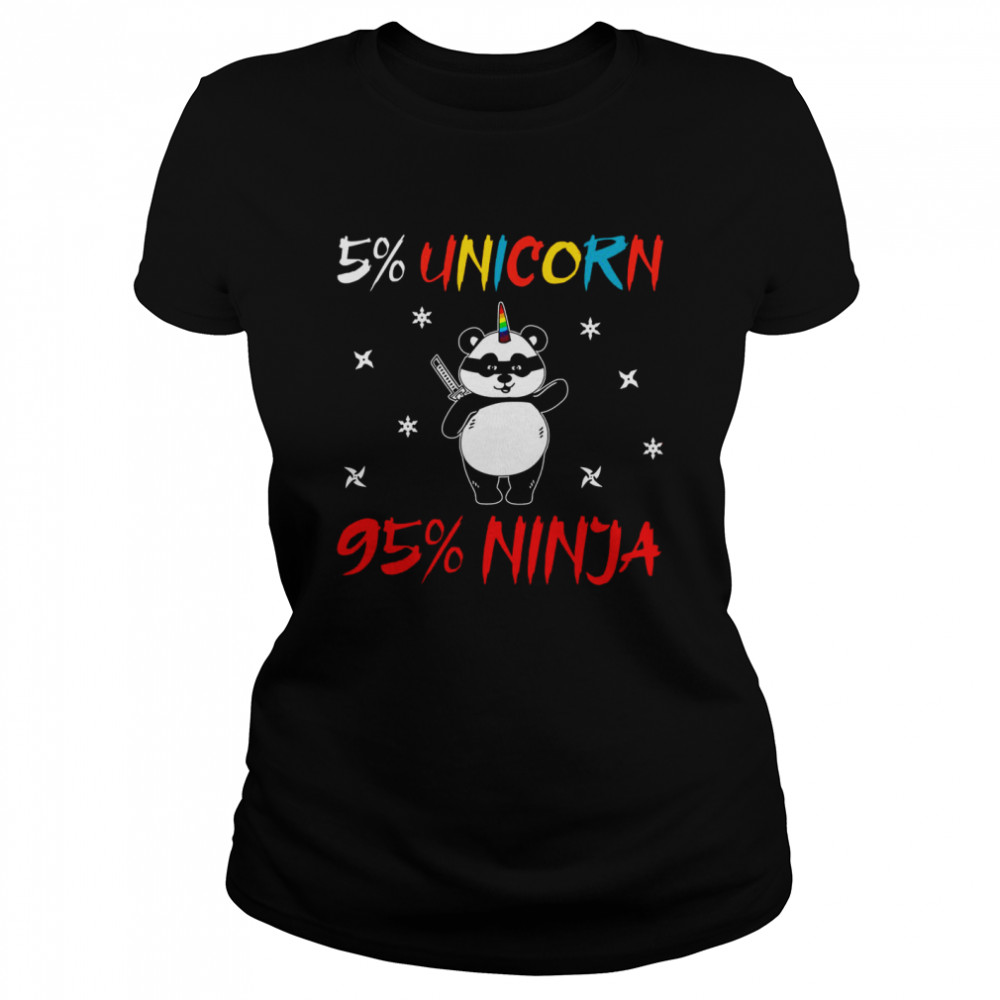 5% Unicorn 95% Ninja Classic Women's T-shirt