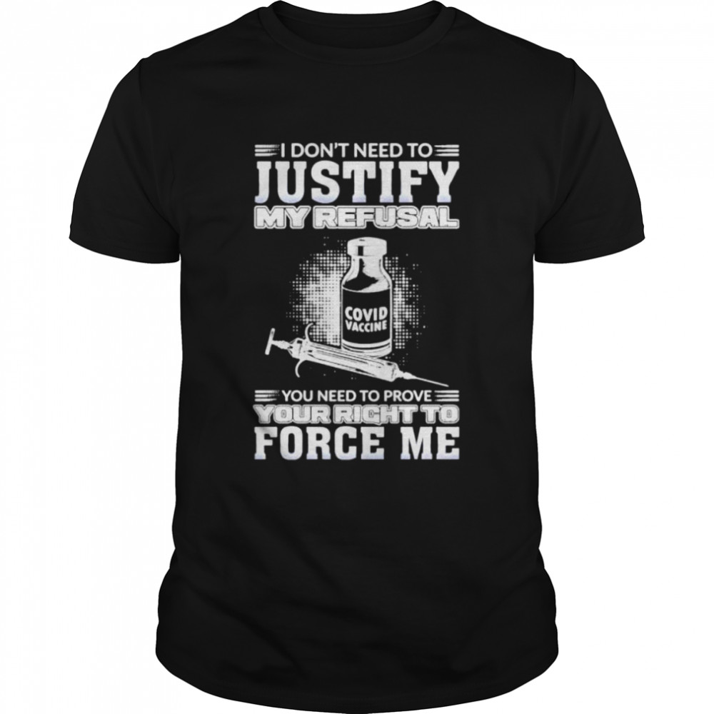 I don’t need to justify my refusal you need to prove your right shirt Classic Men's T-shirt