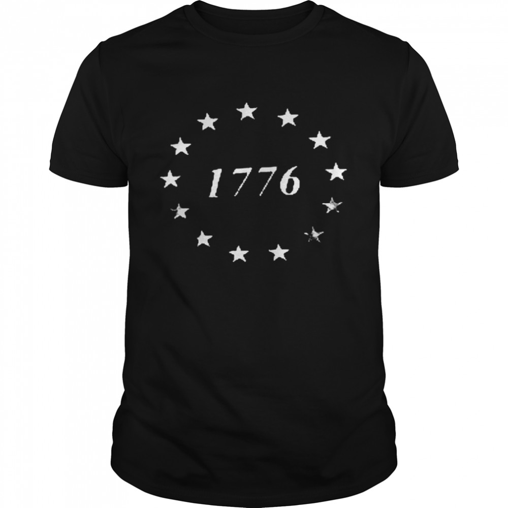 Red 1776 star shirt Black 1776 shirt