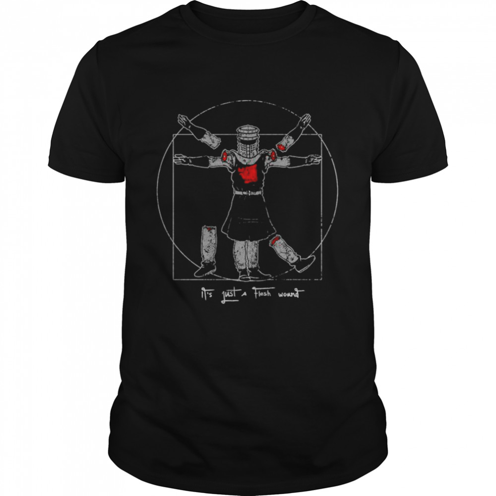 Vitruvian Black Knight it’s just a flesh wound shirt Classic Men's T-shirt