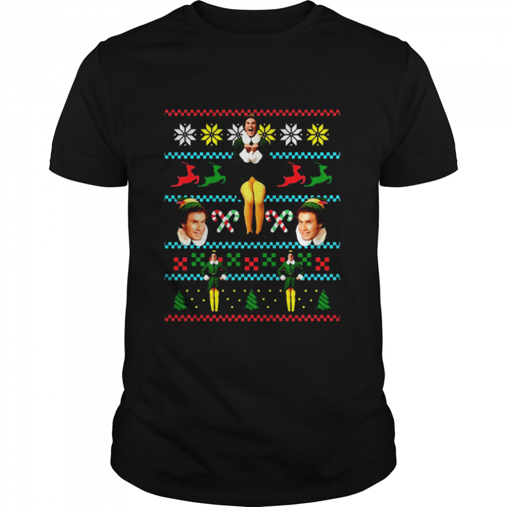 Buddy The Elf Ugly Christmas Sweater Design Classic Xmas Movie Fun Gift Will Ferrell  Classic Men's T-shirt
