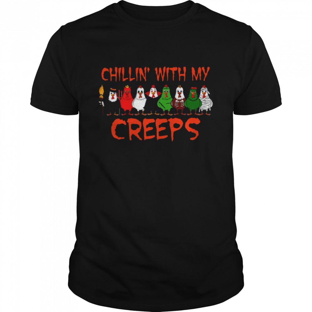 Chillin’ with my creeps chicken shirt Classic Men's T-shirt