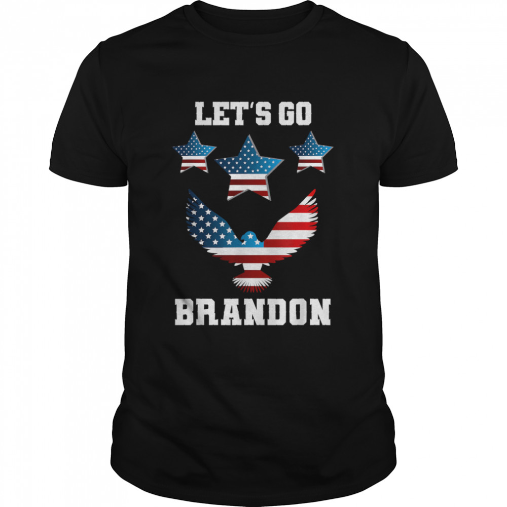 Let’s Go Brandon Conservative Anti Liberal Eagle US Flag T- Classic Men's T-shirt