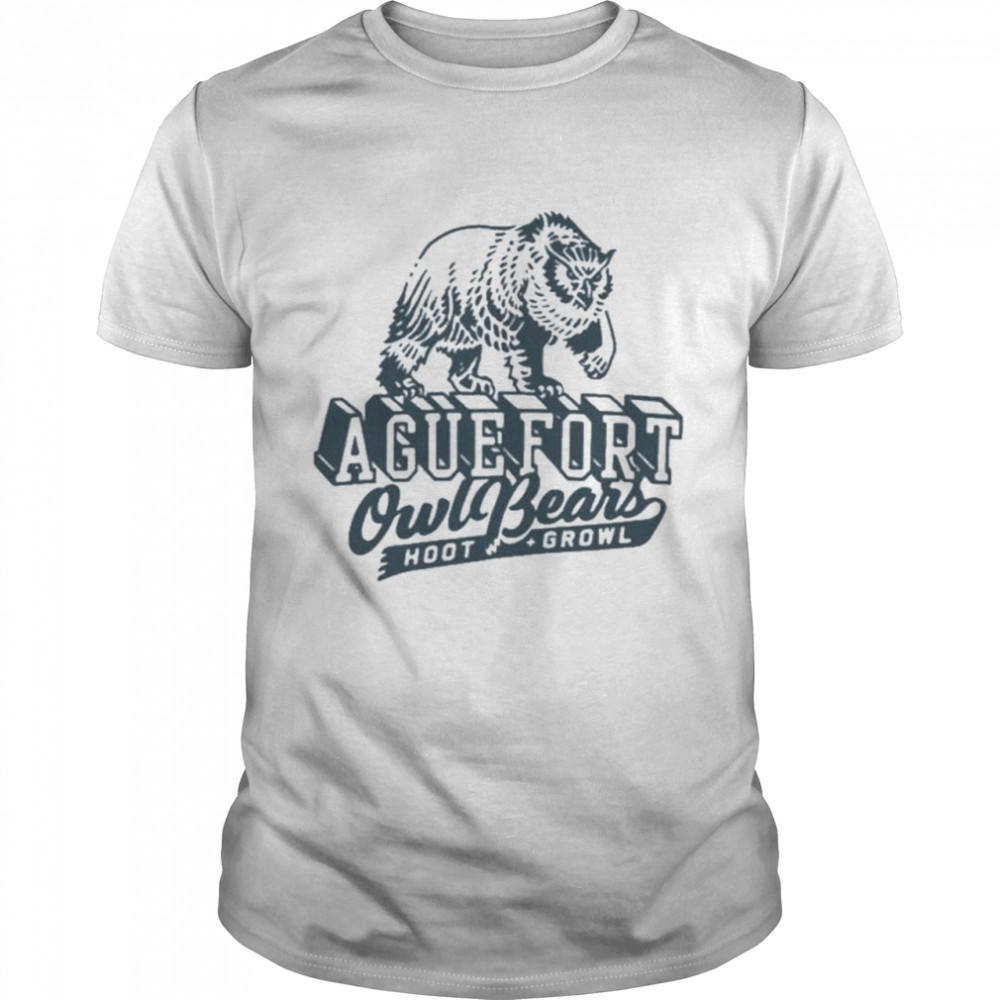 Aguefort Owl Bear Hoot Growl T-shirt