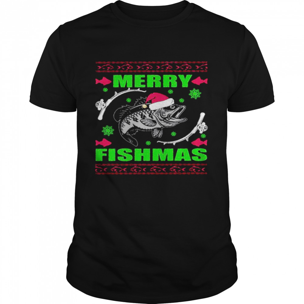 Merry fishmas ugly fish santa shirt Classic Men's T-shirt