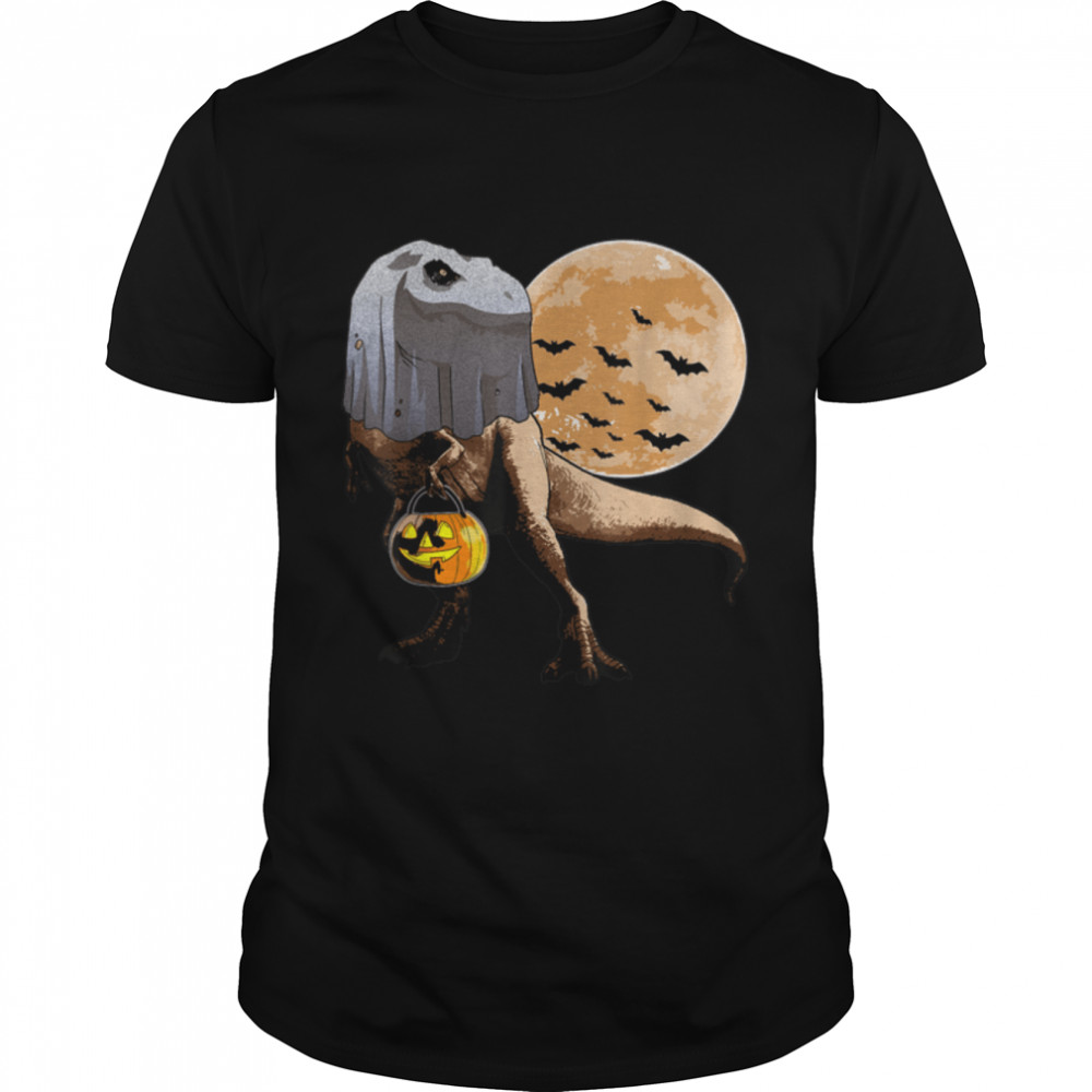 Boo Trex T Funny Halloween Day Scary Tees Women Pumpkin T- B09JYPCYZZ Classic Men's T-shirt