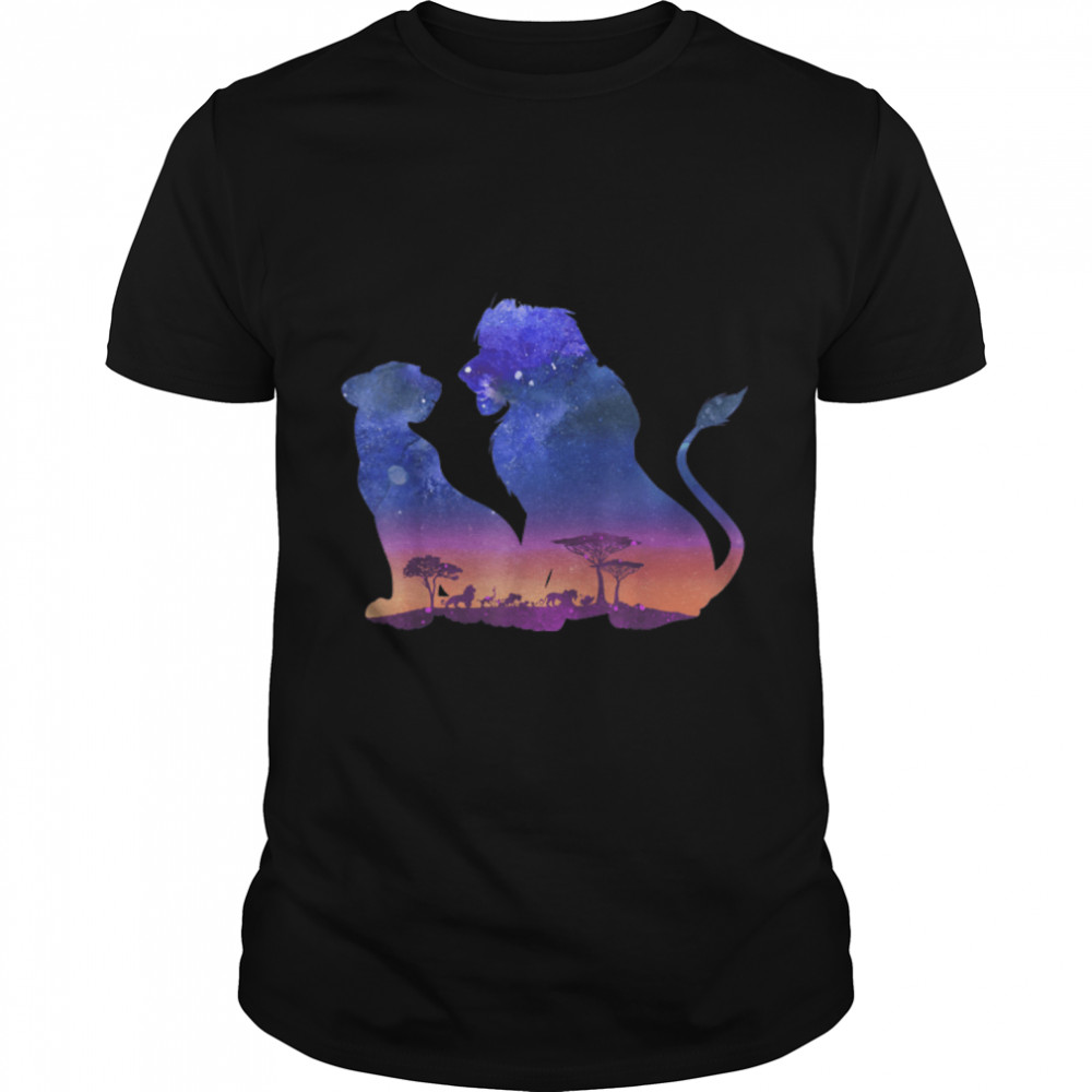 Disney The Lion King Simba And Nala Silhouette Fill T- B083VWH55X Classic Men's T-shirt