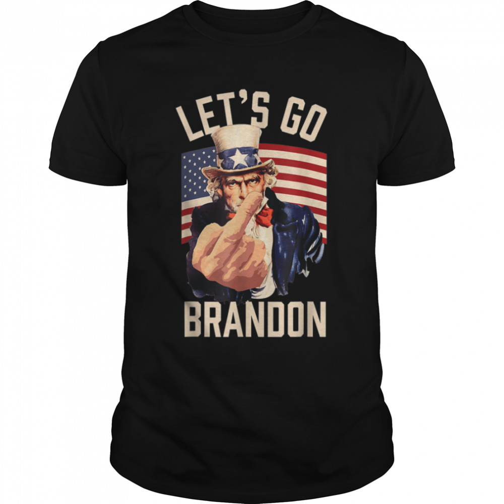 Funny Let's Go Brandon Uncle Sam Let's Go Brandon Chant T- B09K3NY5QJ Classic Men's T-shirt