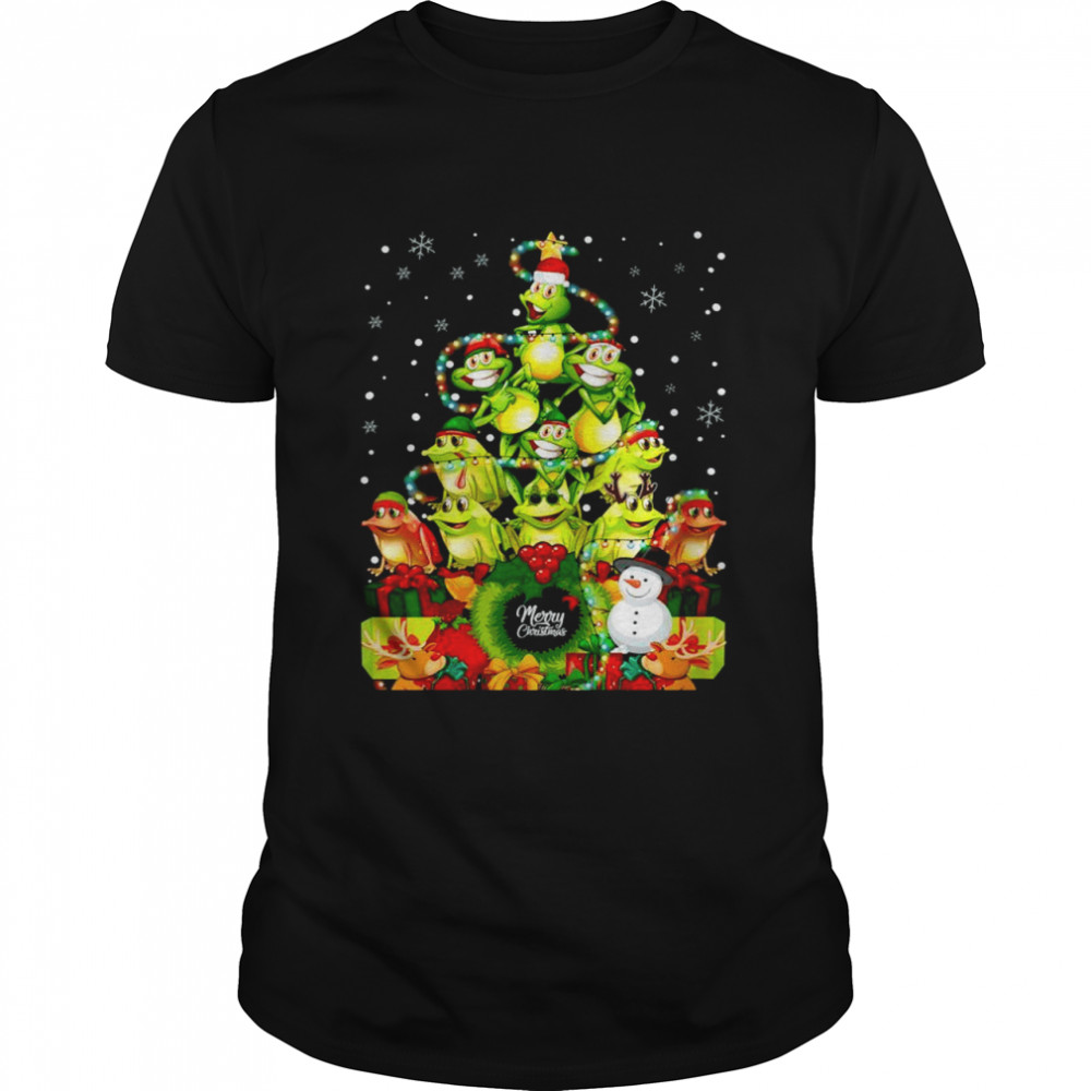 Merry Christmas Frog Christmas Tree Xmas Frogs  Classic Men's T-shirt