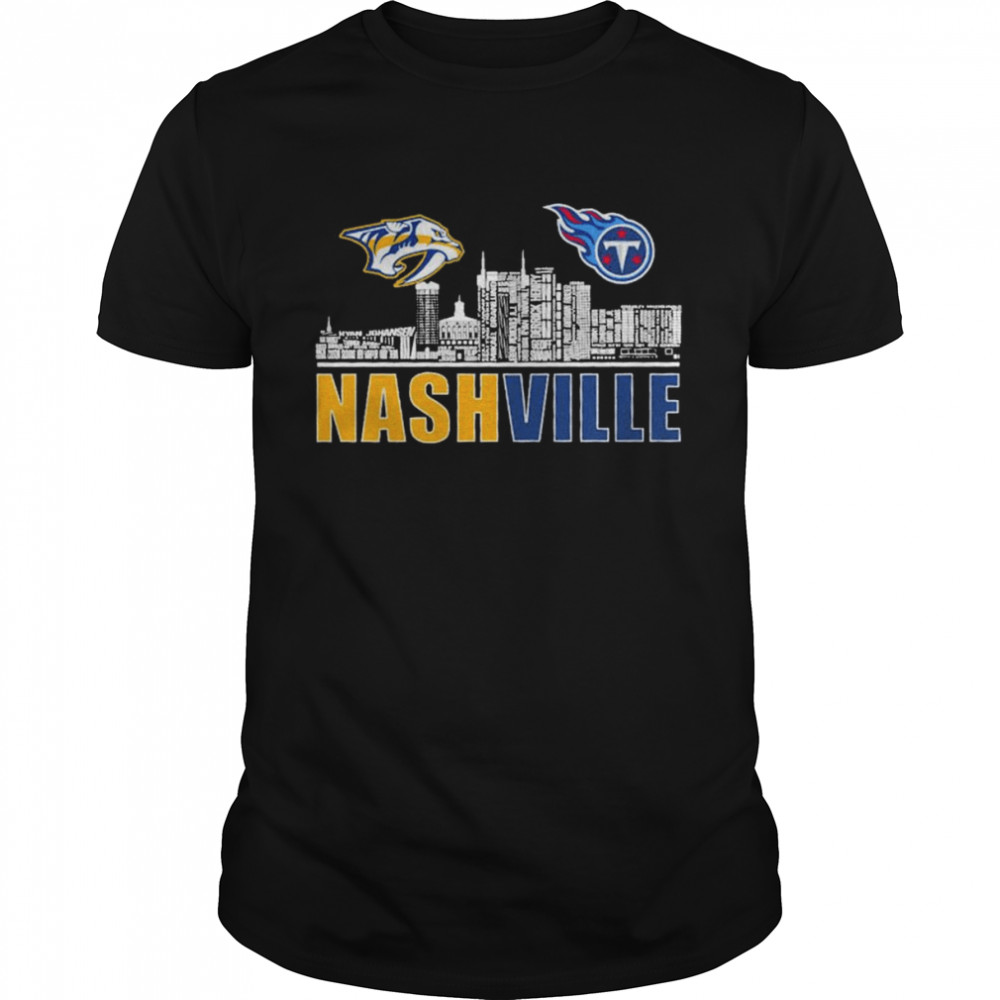 Nashville Predators And Tennessee Titans Football Nashville City  Classic Men's T-shirt