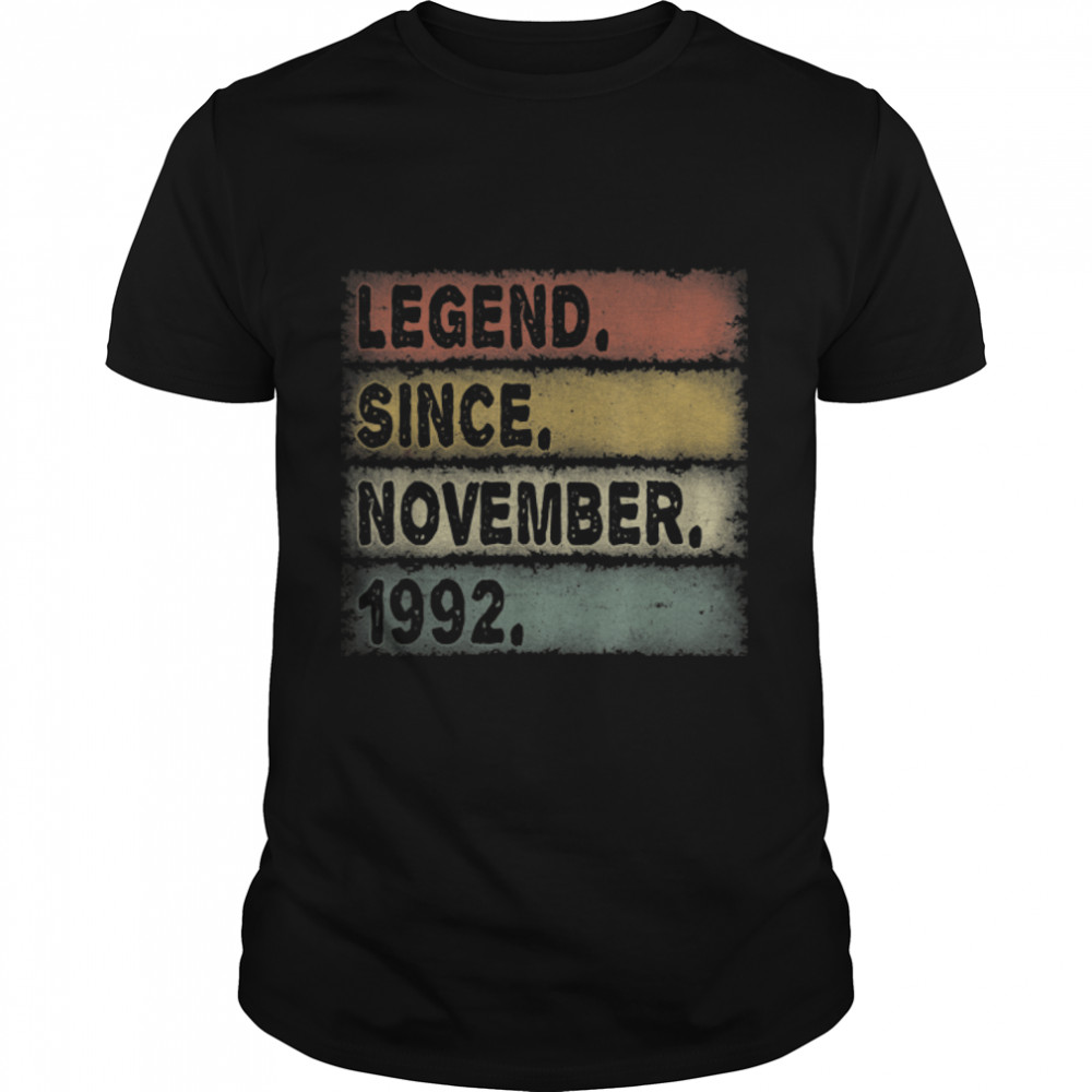 Legend November 1992 29th Birthday Retro Mens 29 Years Old T-Shirt B09JSFR4P8