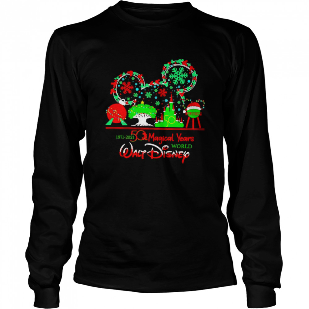 1971 2021 50 magical years world Walt Disney Christmas shirt Long Sleeved T-shirt