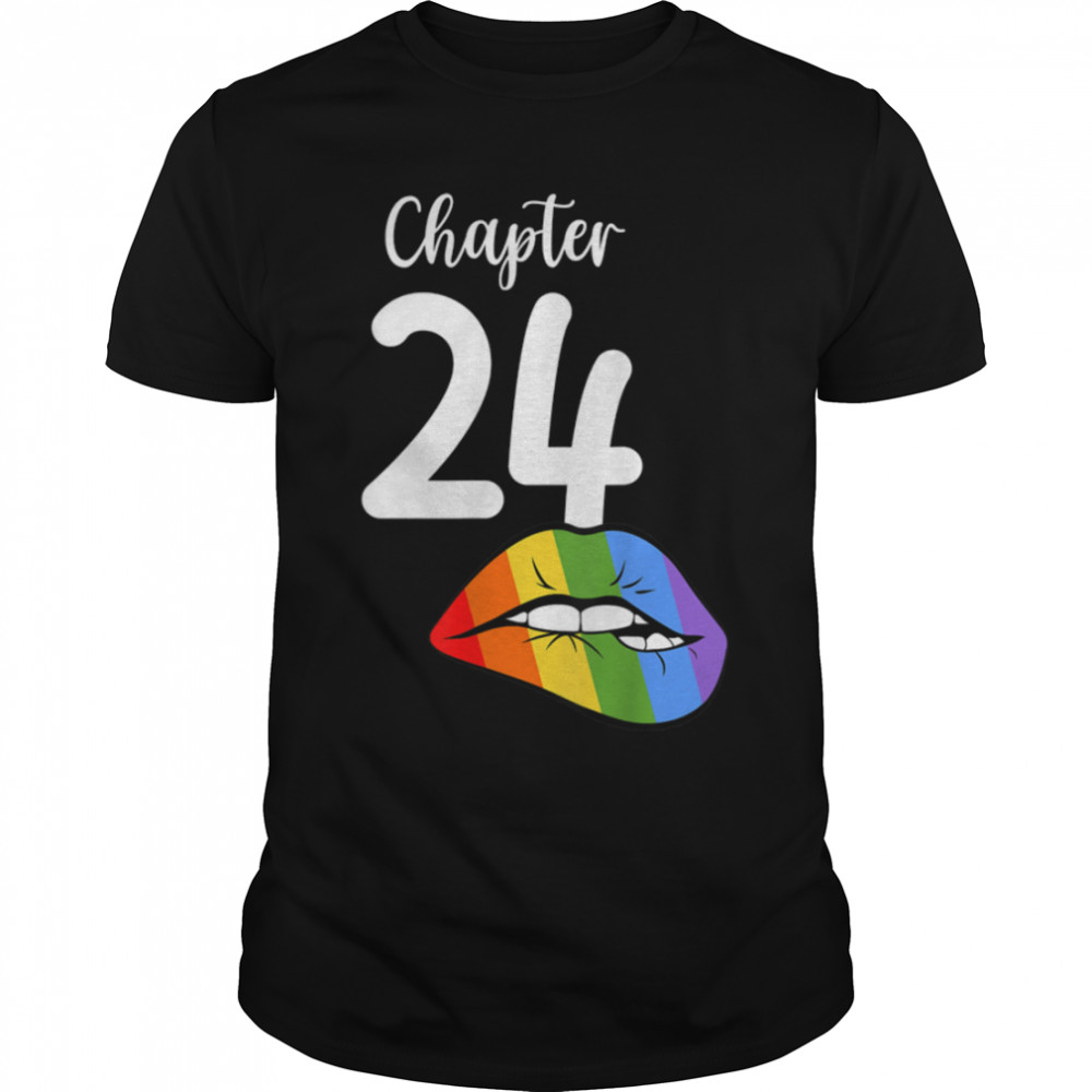 LGBT sexy lips rainbow chapter 24 Birthday celebration T- B09JZW55BQ Classic Men's T-shirt