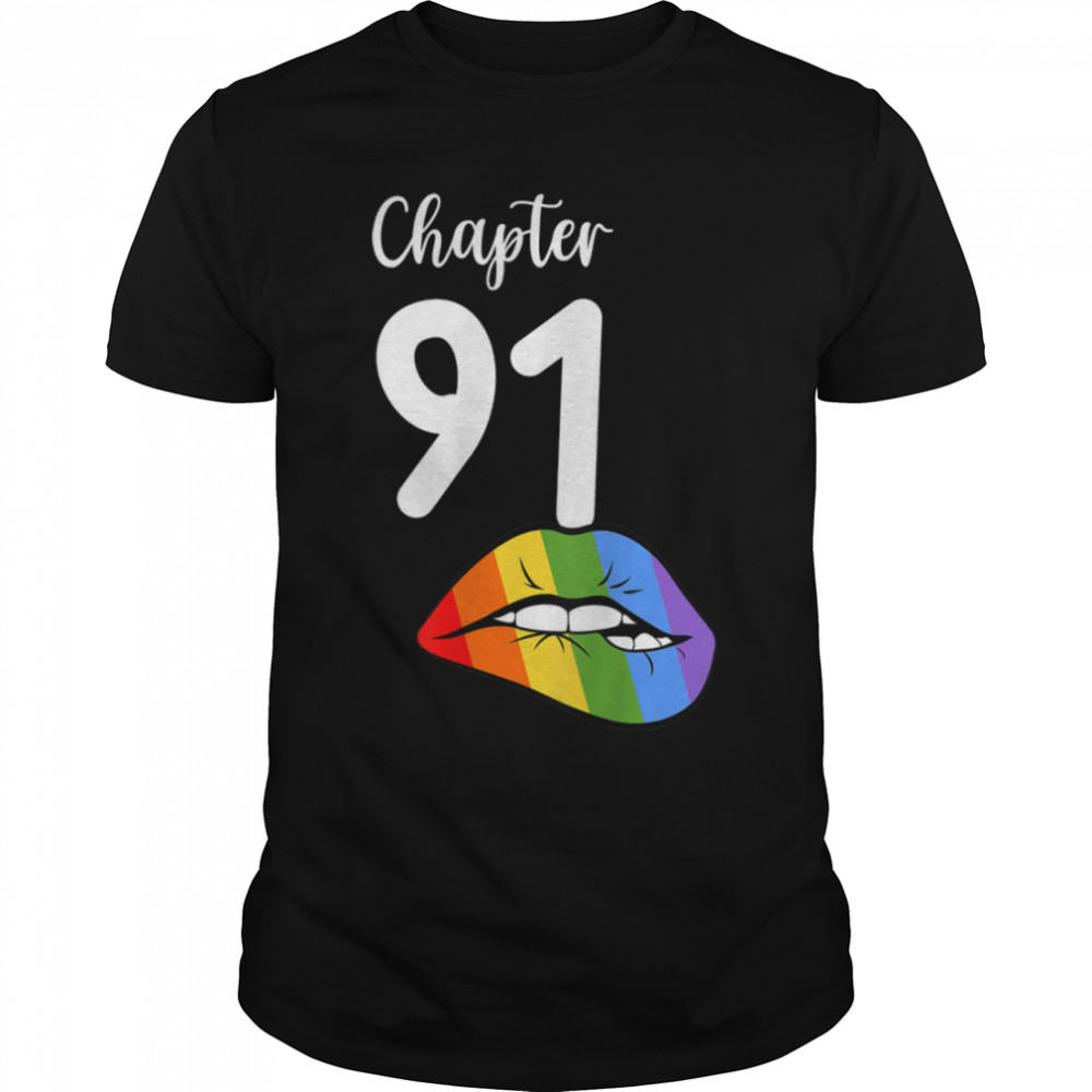 LGBT sexy lips rainbow chapter 91 Birthday celebration T- B09K1CXTX7 Classic Men's T-shirt