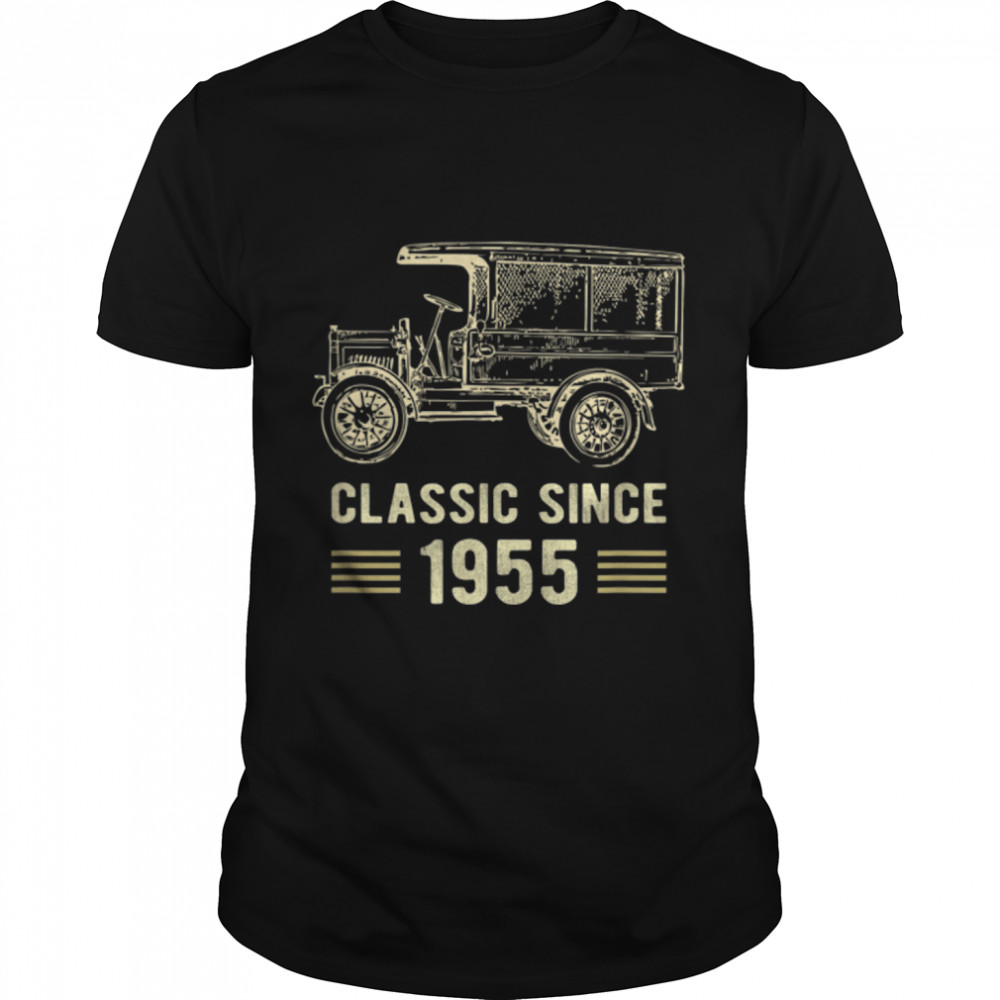 Mens Classic 1955 Vintage Car Truck 67 Year Old Birthday  T- B09K3NSQ25 Classic Men's T-shirt