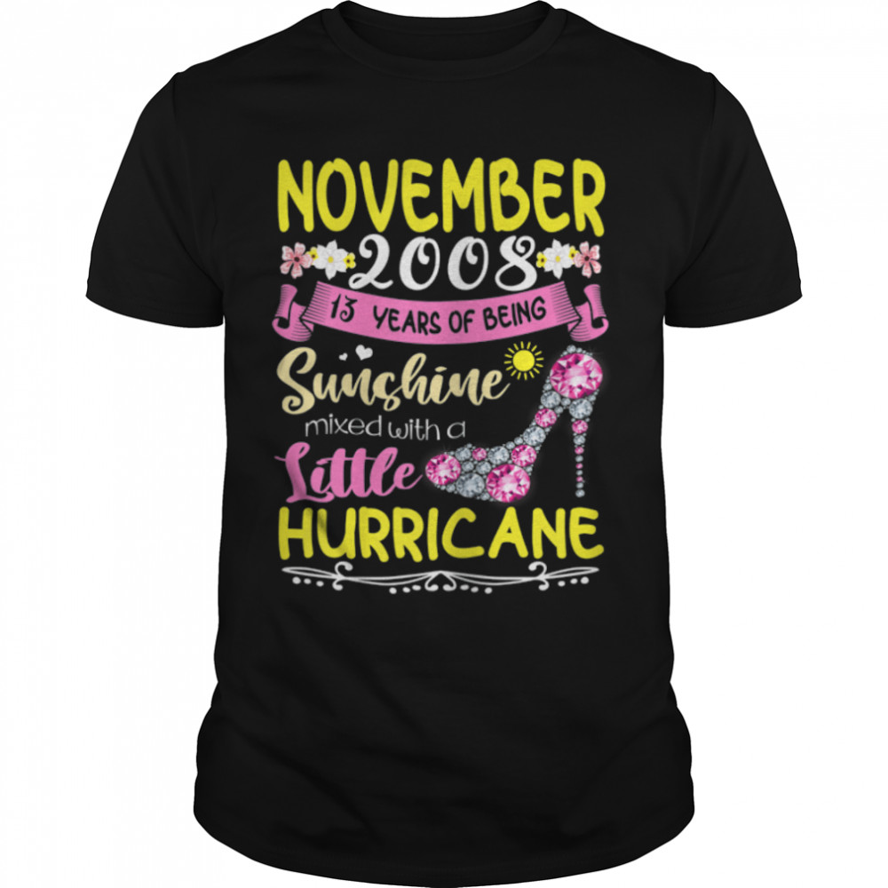 November Girls 2008  13 Years Old Awesome since 2008 T- B09K217N46 Classic Men's T-shirt