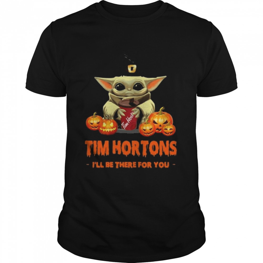 Official Baby Yoda Witch Hat hug Tim Hortons I’ll be there for You halloween shirt Classic Men's T-shirt