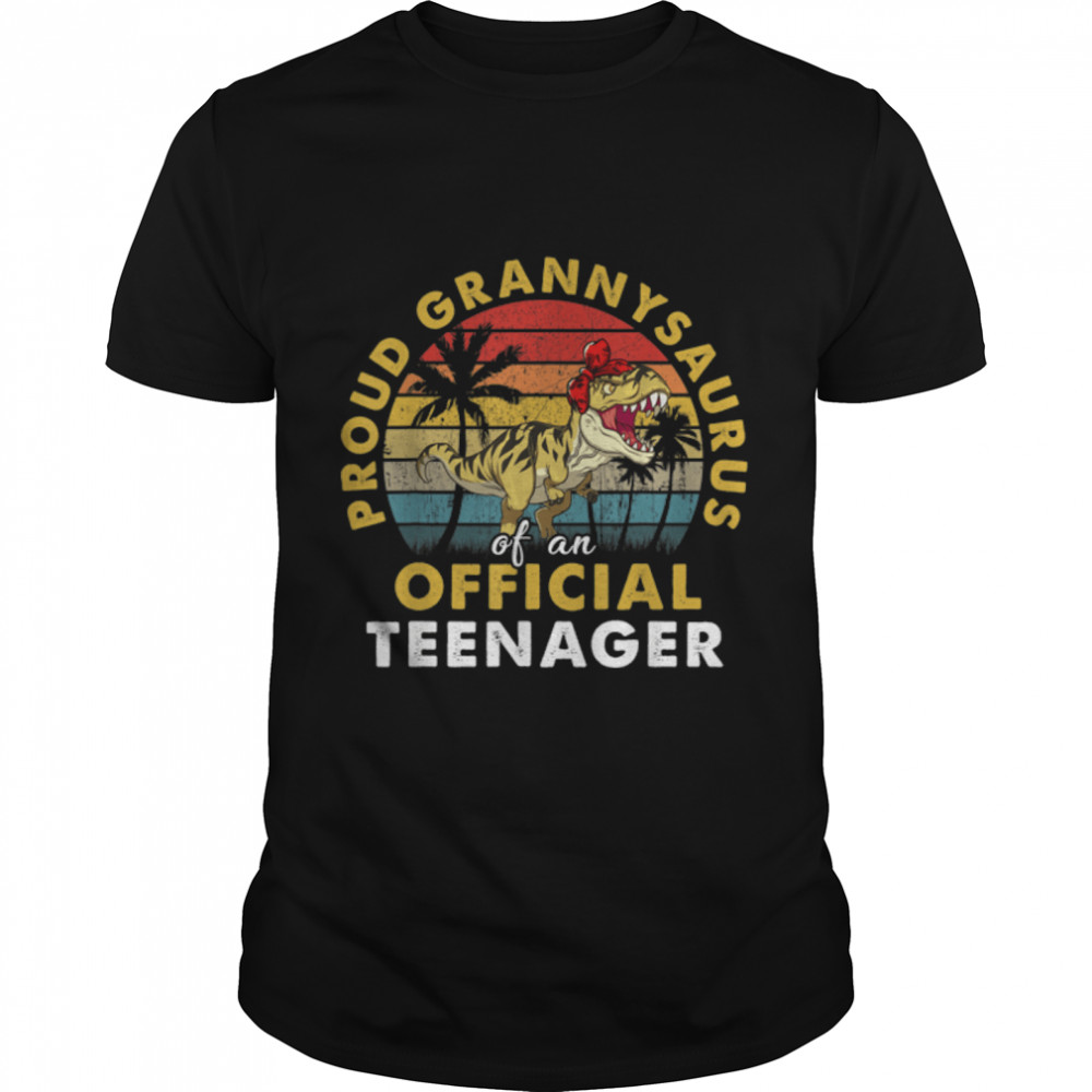 Proud Grannysaurus Official Teenager 13th Birthday Dinosaur T- B09JVXGGKH Classic Men's T-shirt