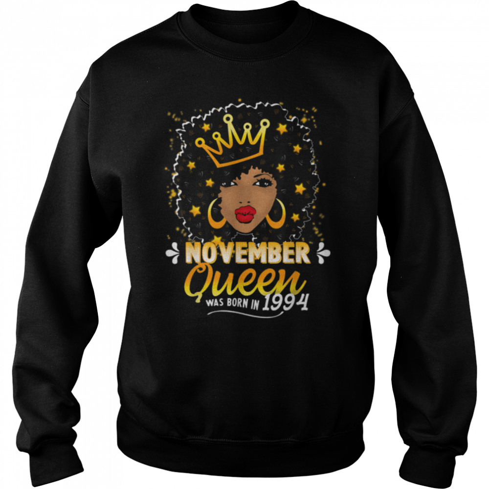 Queen November 27th Birthday  Women 1994 27 Year Old T- B09K5K4KQ9 Unisex Sweatshirt