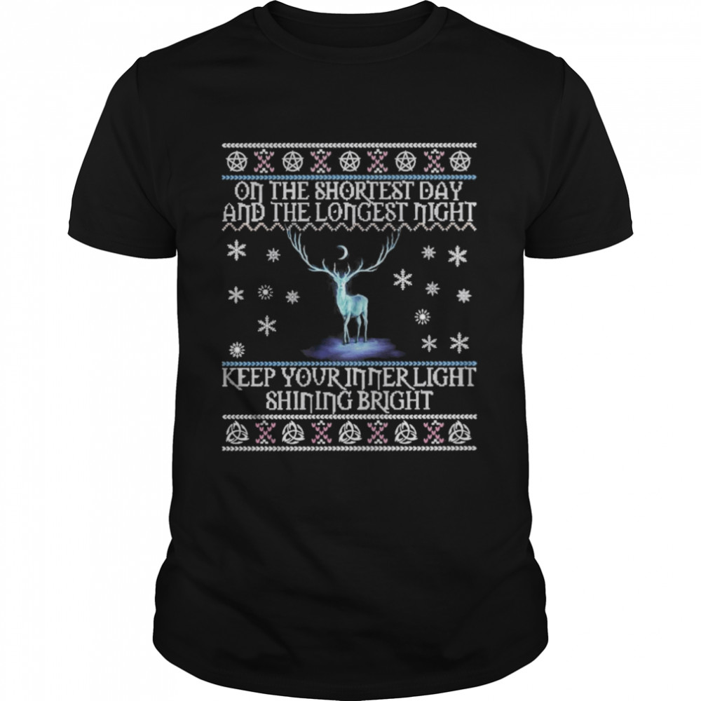 On The Shortest Day And The Longest Night Ugly Merry Christmas T-shirt