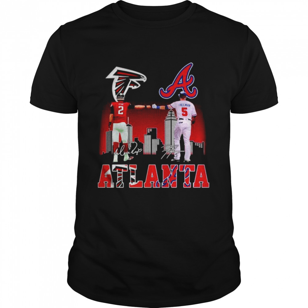 Original matt Ryan Atlanta Falcons and Freddie Freeman Atlanta Braves signatures shirt Classic Men's T-shirt