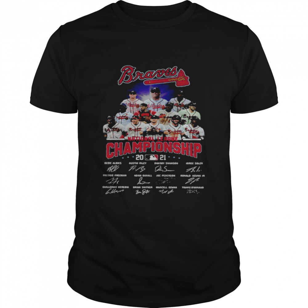 Atlanta Braves national league championship 2021 signatures shirt Classic Men's T-shirt