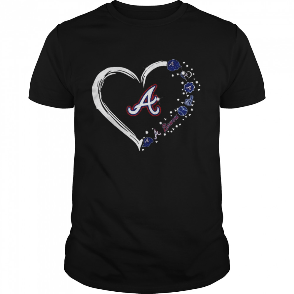 Atlanta Braves Logo Heart Diamond 2021 Shirt