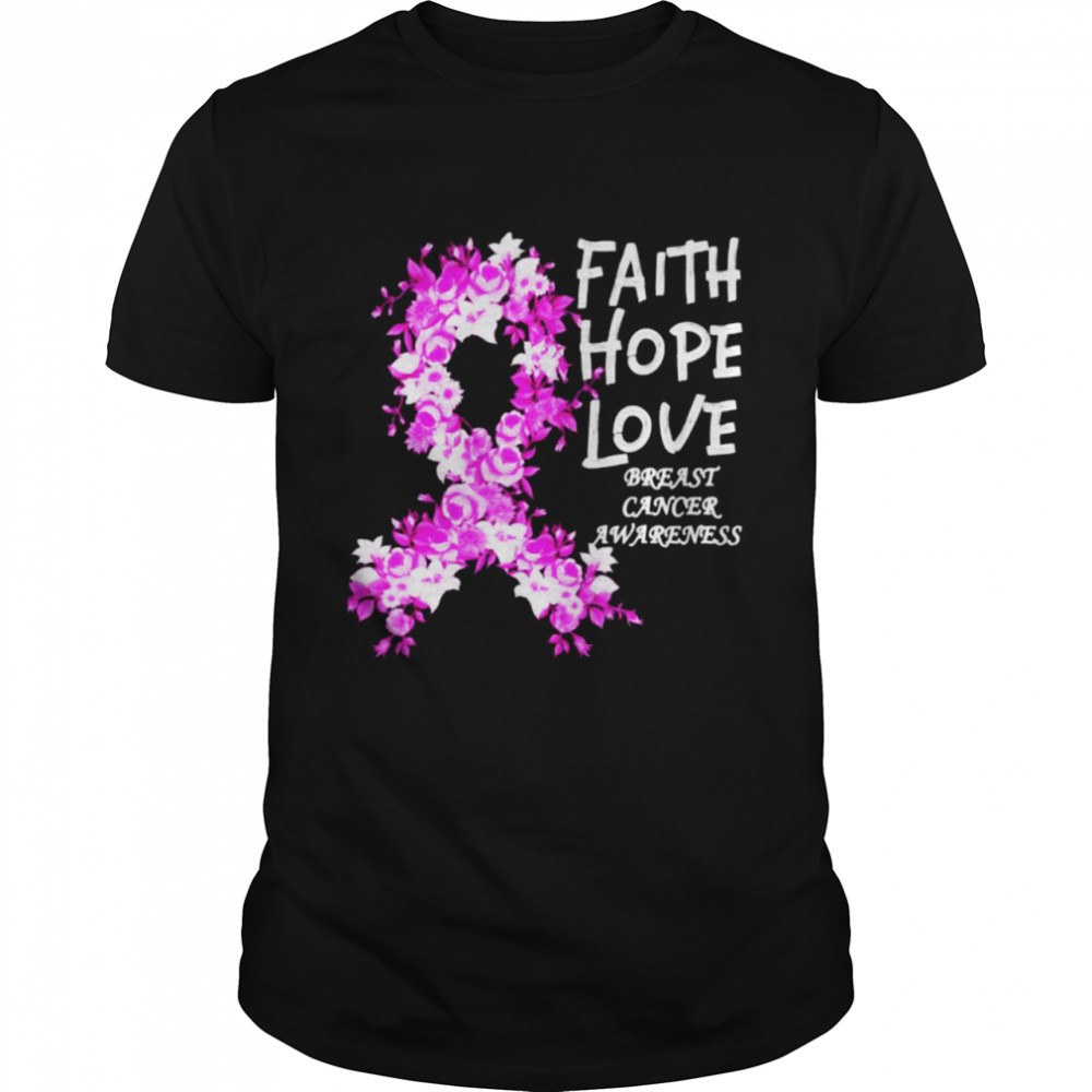 Faith hope love Breast Cancer Awareness shirt Classic Men's T-shirt