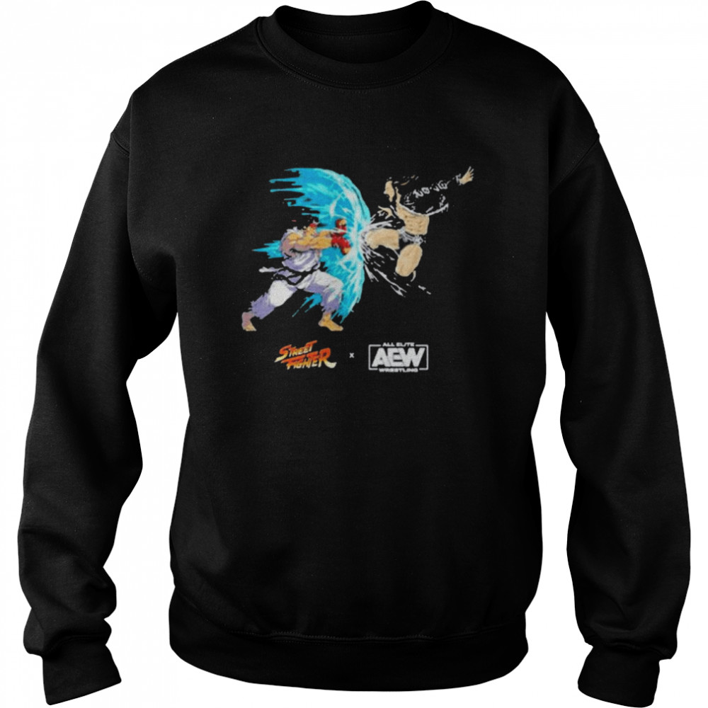 Shop Aew Street Fighter Adam Cole Unisex Sweatshirt