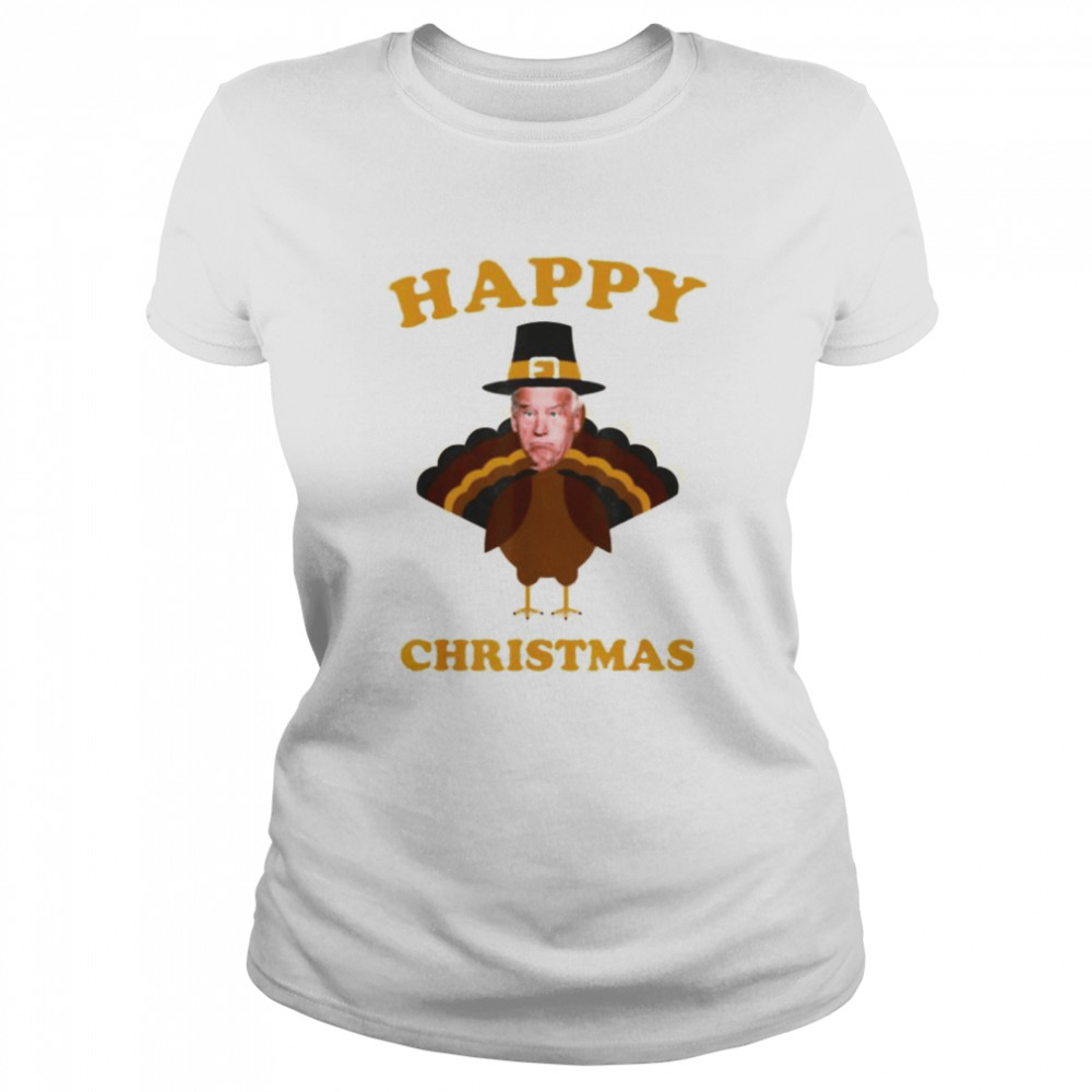 biden turkey Happy Christmas shirt Classic Women's T-shirt