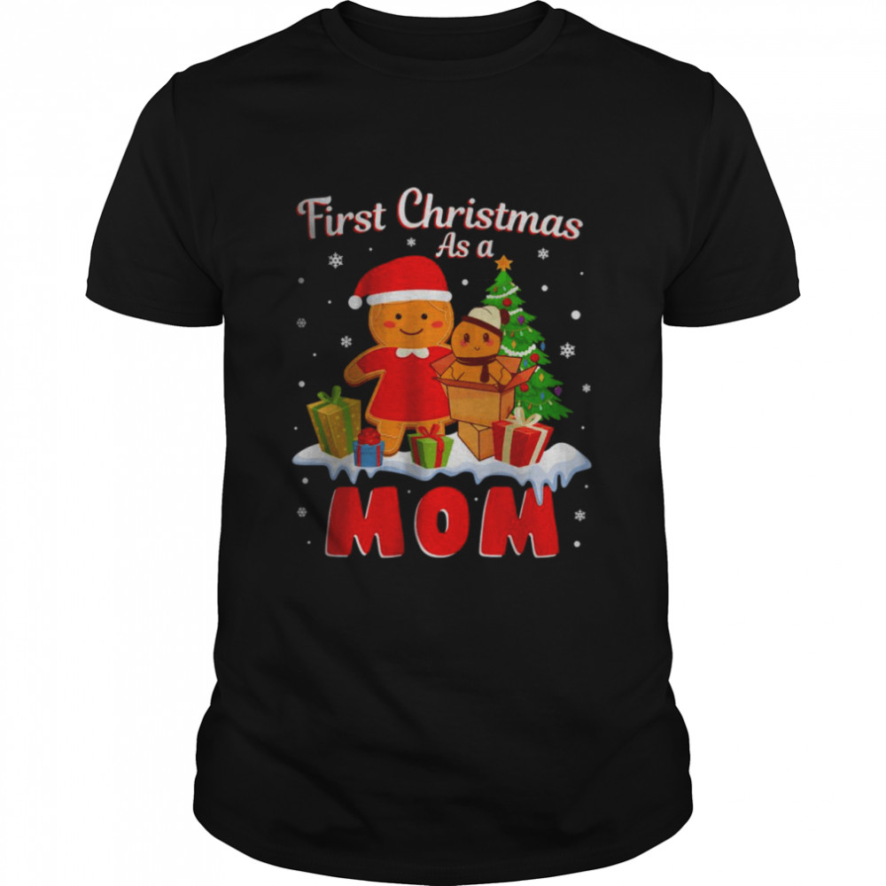 First Christmas As a Mom T- Classic Men's T-shirt
