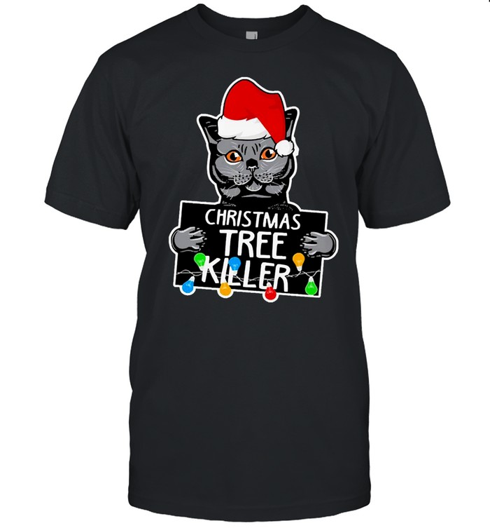Kitty Cat Christmas Tree Killer Sweater  Classic Men's T-shirt
