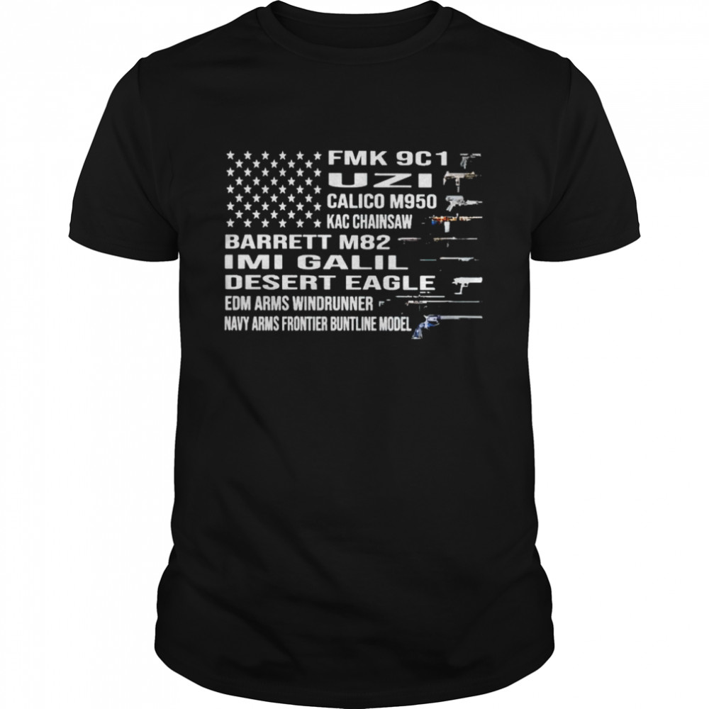Best american flag gun FMK 9c1 uzi calico m950 kac chainsaw shirt Classic Men's T-shirt