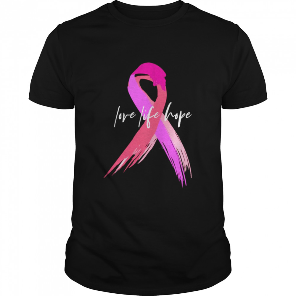 Breast cancer life love hope shirt Classic Men's T-shirt